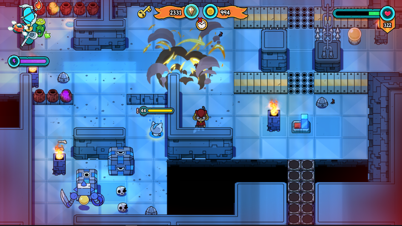 Inside a Toy Dungeon with cats who dive into portals in the floor. Flip the switch and they get stuck. My favorite thing to do.